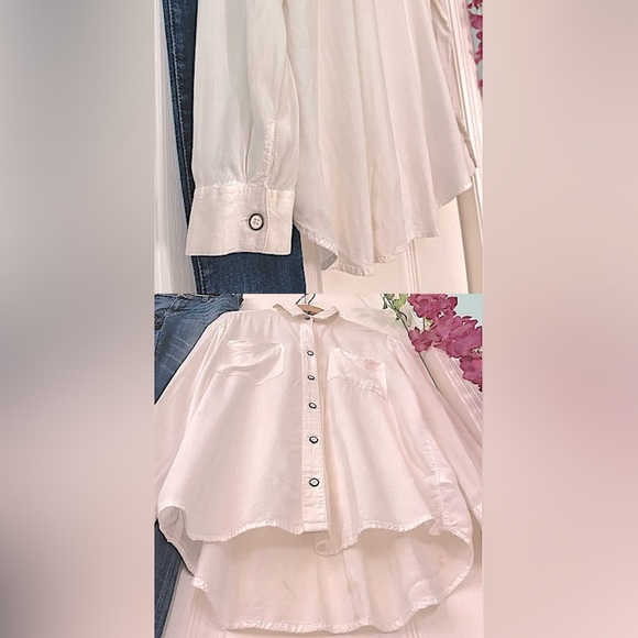 Lucky Brand Womens Blue Fade Denim Brooke Skinny Jeans + White Button Up Shirt - Picture 13 of 16